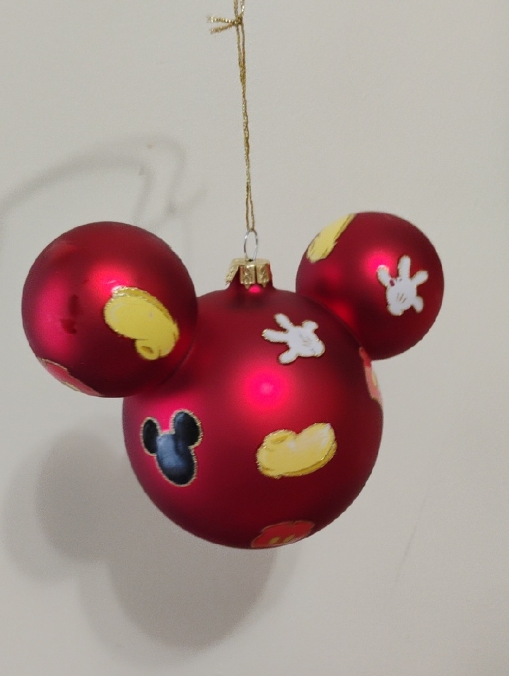 Disney Parks Red Mickey Mouse Ornament - Rare